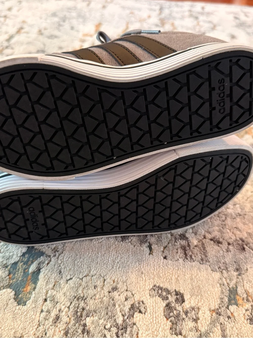 adidas Daily 4.0 Men’s or Women’s Gray Sneakers with Black Stripes